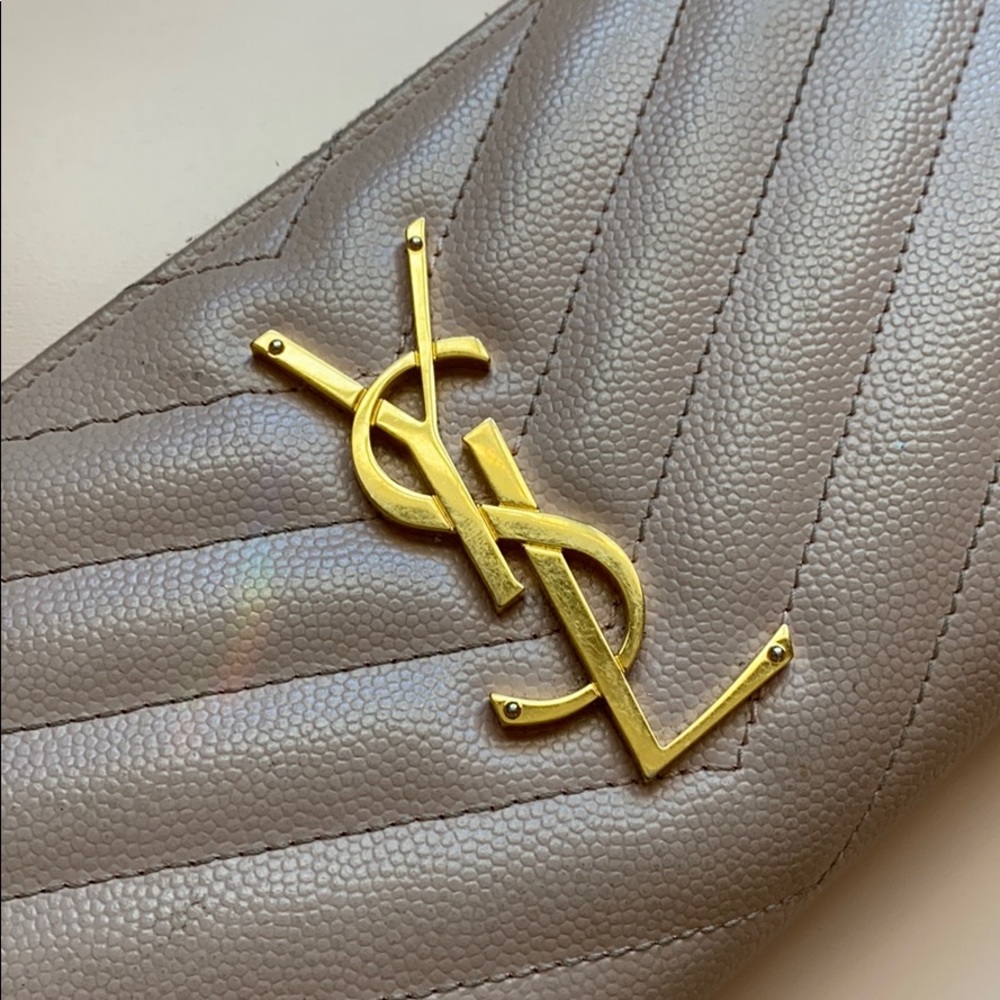 YSL blush chevron long zip wallet - Picture 11 of 11